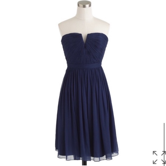 JCrew Silk Chiffon Strapless Dress - Picture 2 of 6